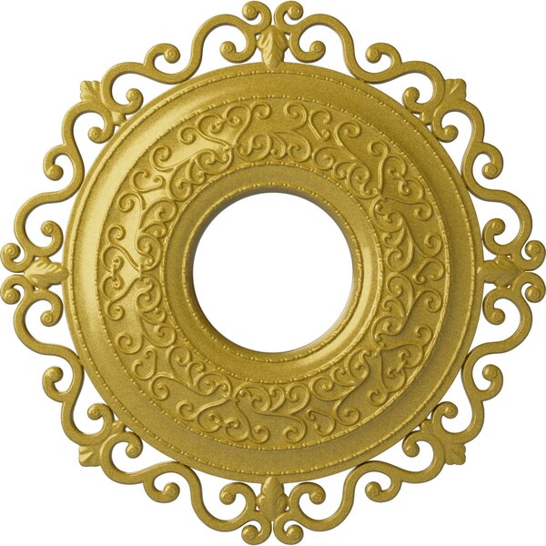 Ekena Millwork Orrington Ceiling Medallion (Fits Canopies up to 6 1/4"), 22"OD x 6 1/4"ID x 1 3/4"P, Rich Gold CM22ORRGS - main
